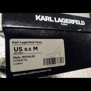 NEW Karl Lagerfeld metallic pumps